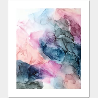 Heavenly Pastels 1: Original Abstract Ink Painting Posters and Art